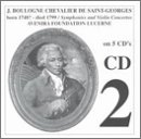 J. Boulogne Chevalier de Saint-Georges: Symphonies and Violin Concertos - CD 2