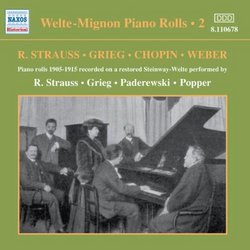 Welte-Mignon Piano Rolls, Vol. 2: R. Strauss, Grieg, Chopin, Weber