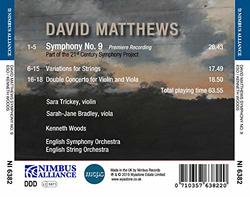 Matthews: Symphony No. 9; Variations for Strings; Double Concerto for Violin & Viola