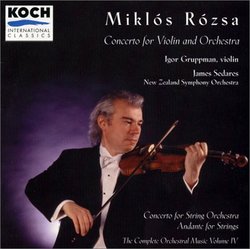 Rozsa: Violin Concerto / Andante for Strings (Complete Orchestral Music, Vol. IV)