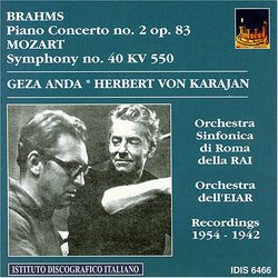 Brahms: Piano Concerto No. 2 Op. 83; Mozart: Symphony No. 40 KV 550