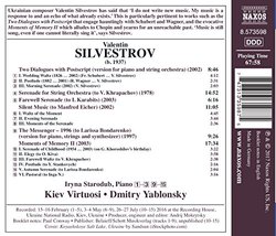 Silvestrov: Moments of Memory II