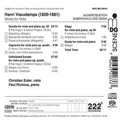Vieuxtemps: Works for Viola & Piano