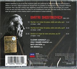 Shostakovich: Piano Trios Nos. 1 & 2; Viola Sonata