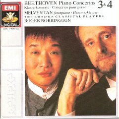 Beethoven: Piano Concertos 3 & 4 / Melvyn Tan / Roger Norringtron