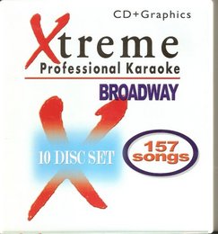 Xtreme BROADWAY Legends Karaoke CD+G 10 Disk Boxed Set - 157 Song Showtunes Pack OOP Pak