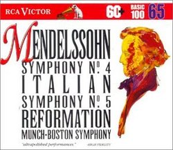 Mendelssohn: Symphony No. 4; Italian Symphony No. 5; Reformation (RCA Victor Basic 100, Vol. 65)