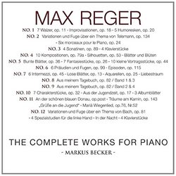 Max Reger: The Complete Works For Piano