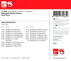 J.C. Bach: Complete Symphonies Opp. 6, 9, 18; Overture La calamita