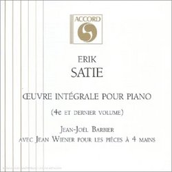 Erik Satie: Ouevre intégrale pour piano (4e et dernier volume)