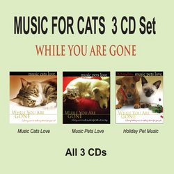 MUSIC FOR CATS 3 CD Set - While You Are Gone, Cat Music & Pet Music