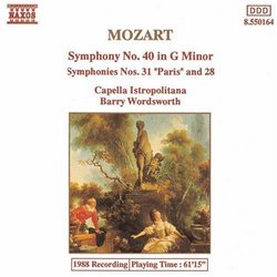 Mozart: Symphonies Nos. 40, 31 & 28