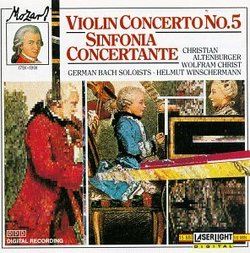Mozart: Violin Concerto No. 5; Sinfonia Concertante