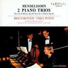 Mendelssohn: 2 Piano Trios (No . 1 in D Minor, Op. 49; No. 2 in C Minor, Op. 66)/Beethoven Trio, Wien