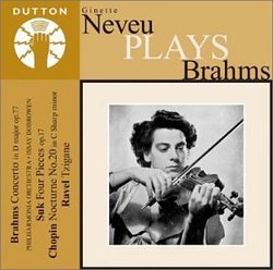 Ginette Neveu Plays Brahms