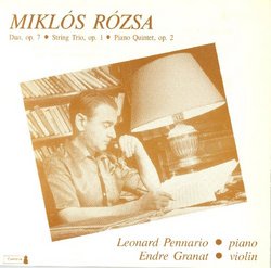 Rozsa: Chamber Works - Duo, op. 7; String Trio, op. 1; Piano Qunitet, op. 2