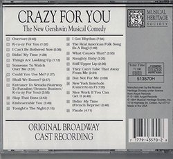 Crazy for You: The New Gershwin Musical Comedy