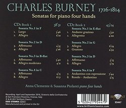 Charles Burney: Sonatas for Four Hands