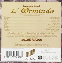 Cavalli: L'Ormindo