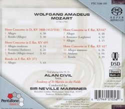 Mozart: The 4 Horn Concertos; Rondo in E flat