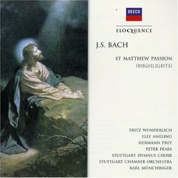 Bach J.S: St Matthew Passion (highlights) [Australia]