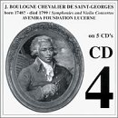 J. Boulogne Chevalier de Saint-Georges: Symphonies and Violin Concertos, CD4