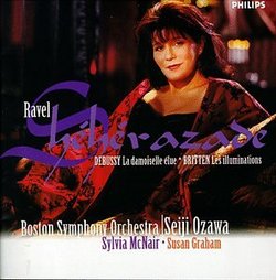 Ravel: Shéhérazade - Debussy: La damoiselle elue - Britten: Les illuminations / McNair, Graham, Ozawa
