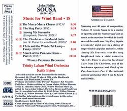 Sousa: Music for Winda Band, Vol. 18