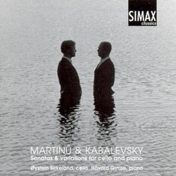 Martinu and Kabalevsky: Sonatas & Variations for Cello & Piano