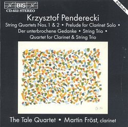 Penderecki: Music For Clarinet & String Quartet