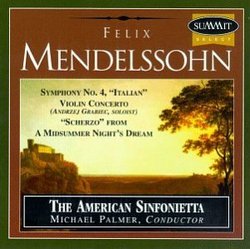 Mendelssohn: Symphony No. 4 in A Major Op. 90, "Italian"; Violin Concerto, Op. 64; "Scherzo" from A Midsummer's Night Dream, Op. 61