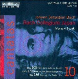 Bach: Cantatas Vol 10 (BWV 105, 179, 186) /Bach Collegium Japan * Suzuki