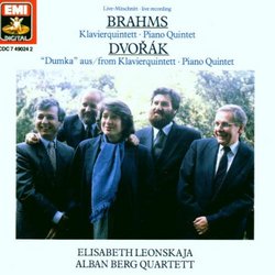 Brahms: Piano Quintet in F minor, Op. 34, Dvorak: Piano Quintet in A major, Op. 81