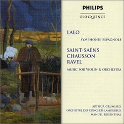 Lalo: Symphonie Espagnole; Saint-Saëns, Chausson, Ravel: Music for violin & orchestra [Australia]