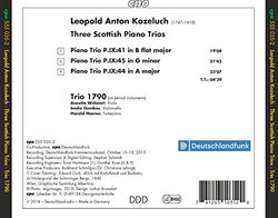 Kozeluch: Three Scottish Piano Trios