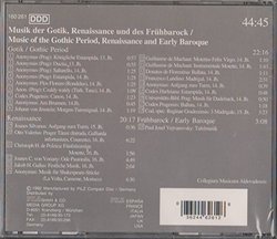 Music of the Gothic Period, Renaissance and Early Baroque