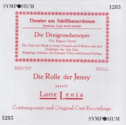 Weill: Die Dreigroschenoper [Contemporary and Original Cast Recordings]