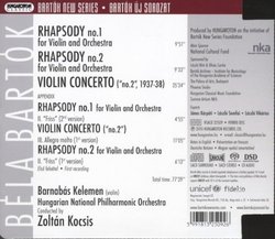 Bartok: Violin Concerto / Rhapsodies for Violin & Orchestra