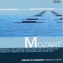 Mozart: Complete Sonatas for Fortepiano and Violin, Vol. 1; Mannheim Sonatas