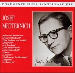 Dokumente einer Sängerkarriere: Josef Metternich