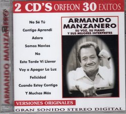 ARMANDO MANZANERO su voz, su piano y sus mejores interpretes. 2CD's con 30 Exitos.