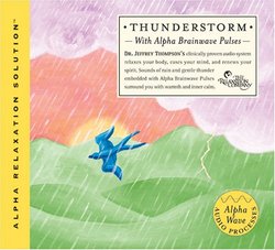 Thunderstorm with Alpha Brainwave Pulses