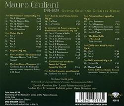 Giuliani: Guitar Solo And Chamber Music