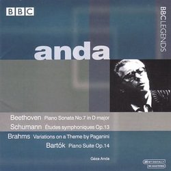 Beethoven: Piano Sonata No. 7; Schumann: Études symphoniques; Brahms: Variations on a Theme by Paganini; Bartók: Pian