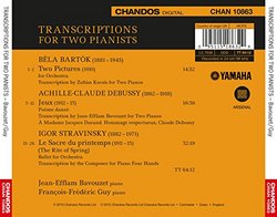 Transcriptions for Two Pianists