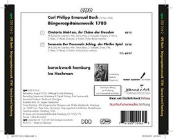 C.P.E. Bach: Bürgerkapitänsmusik 1780