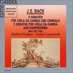 Bach J.S: 3 Sonatas For Viola Da Gamba And Harpischord [Germany]