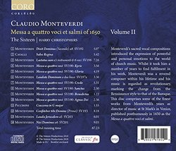 Monteverdi: Messa a quattro voci et salmi, Vol. 2