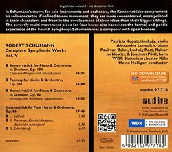 Schumann: Complete Symphonic Works, Vol. 5