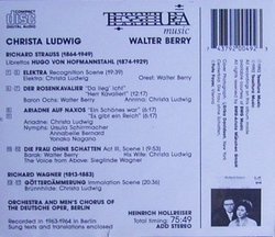 Christa Ludwig/ Walter Berry: Strauss, Elektra, Der Rosenkavalier: Wagner